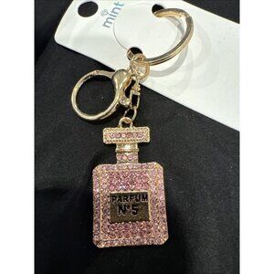 Bag Keychain Perfume Bottle Rhinestone Bag Charm Rhinestone Keyring New